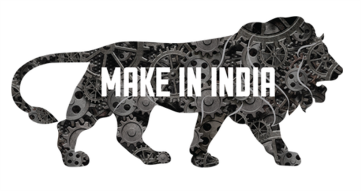 Make in India logo with lion graphic